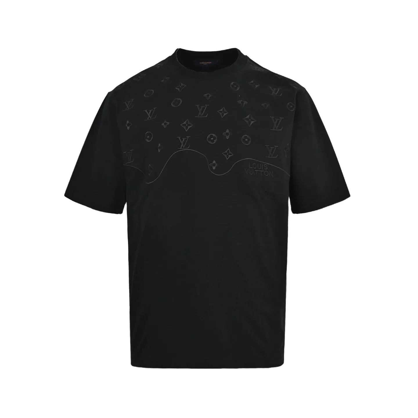 Louis Vuitton/Louis Vuitton dark pattern half-length presbyopic logo embroidered short sleeves